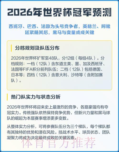 2026年世界杯赛事预测分析平台入口 2026年世界杯赛事预测分析平台入口